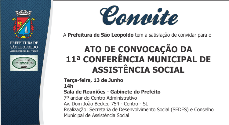 Convite 11 Conferência de Assistencia Social